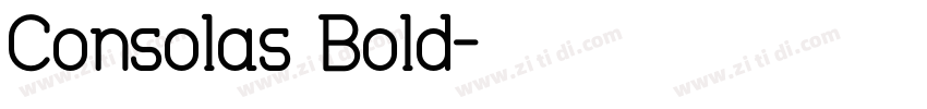 Consolas Bold字体转换